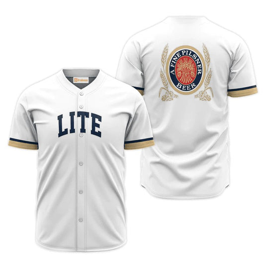 Miller Lite White Jersey Shirt - VinoVogue.com