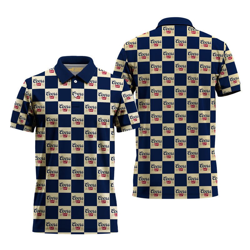 Coors Banquet Collab Gingham Polo Shirt - VinoVogue.com