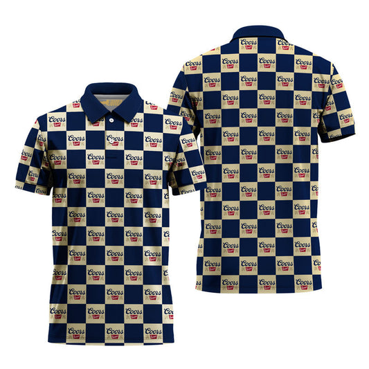 Coors Banquet Collab Gingham Polo Shirt