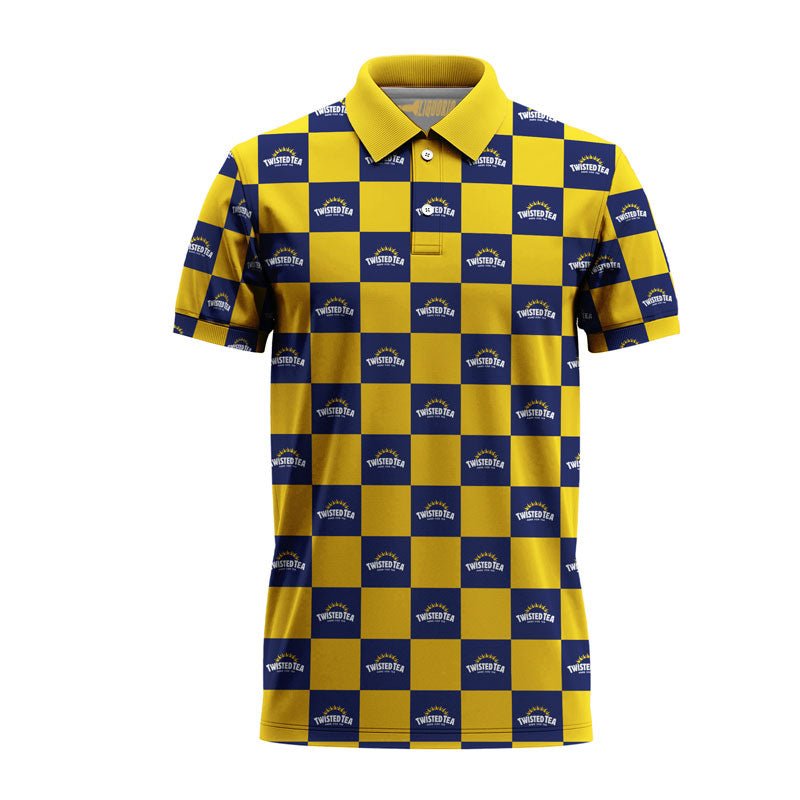 Twisted Tea Collab Gingham Polo Shirt - VinoVogue.com