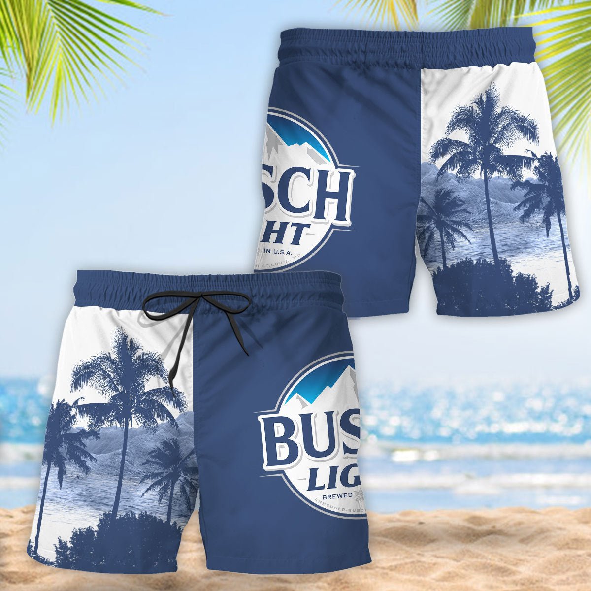 Busch Light Tropical Flag Swim Trunks - VinoVogue.com