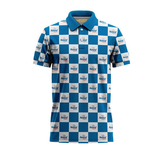 Natural Light Collab Gingham Polo Shirt - VinoVogue.com