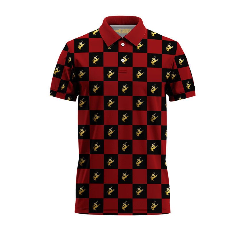 Remy Martin Collab Gingham Polo Shirt - VinoVogue.com