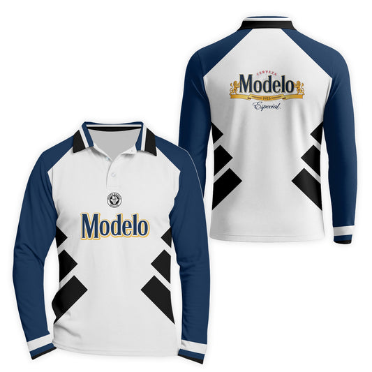  Modelo Bold Line Golf Long Sleeve Polo Shirt