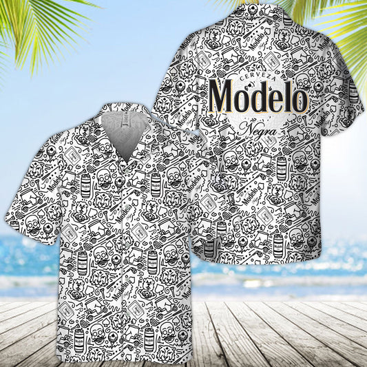 Modelo Summer Doodle Art Hawaiian Shirt