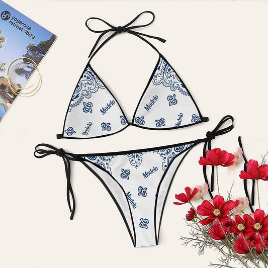 Modelo Wild Paisley Triangle Beach Bikini - VinoVogue.com