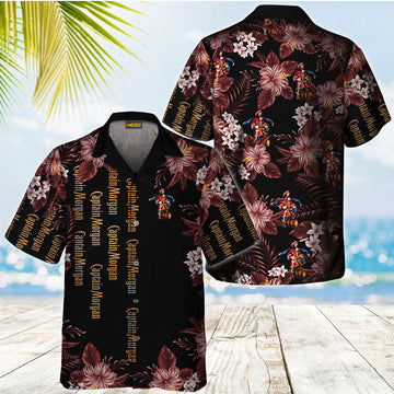 Captain Morgan Tropical Forest Aloha Hawaiian Shirt