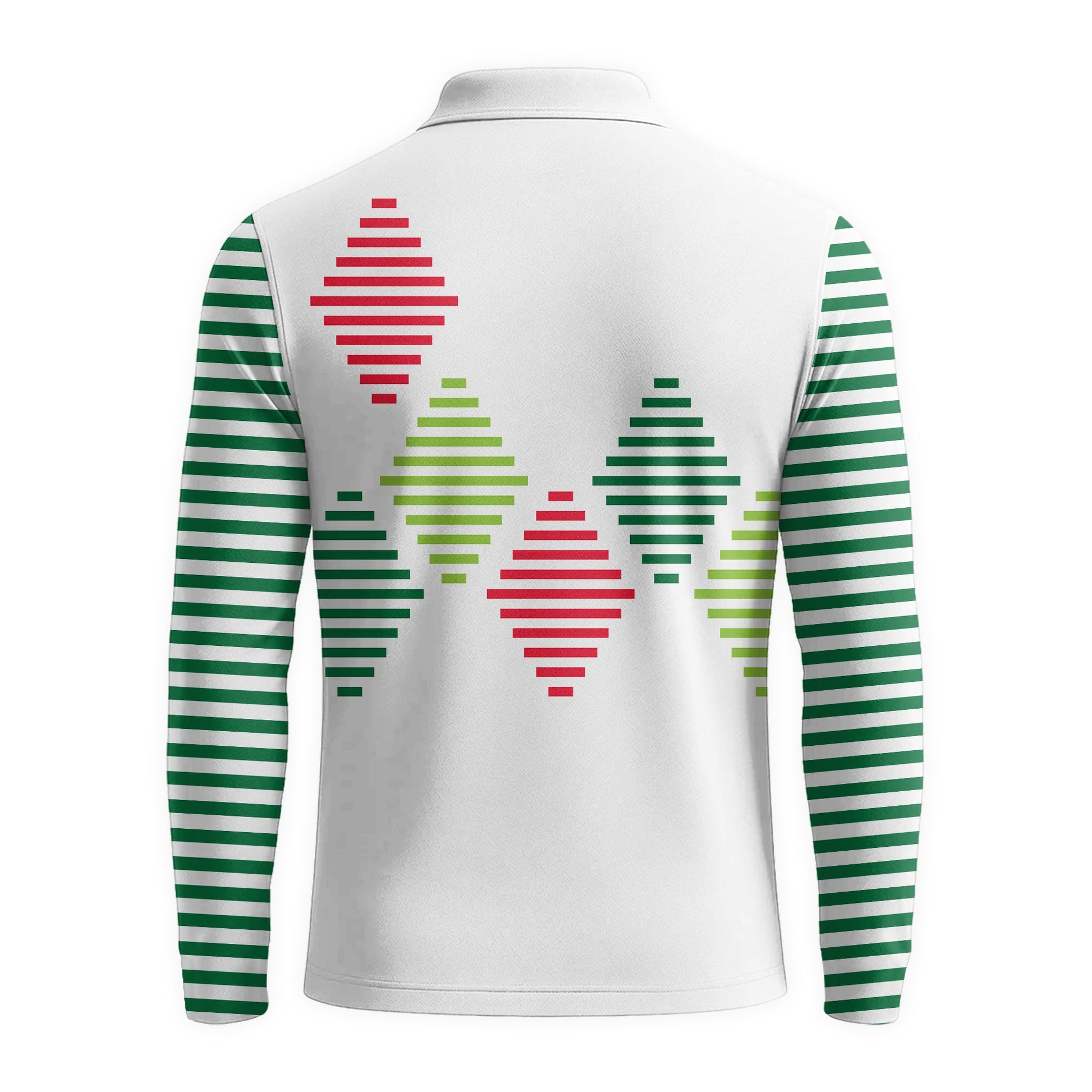  Mountain Dew Diamond Stripe Golf Long Sleeve Polo Shirt