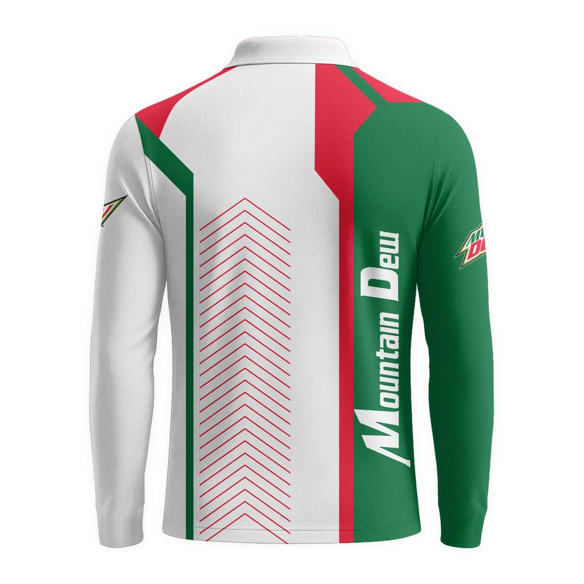  Mountain Dew Modern Motorsport Golf Long Sleeve Polo Shirt