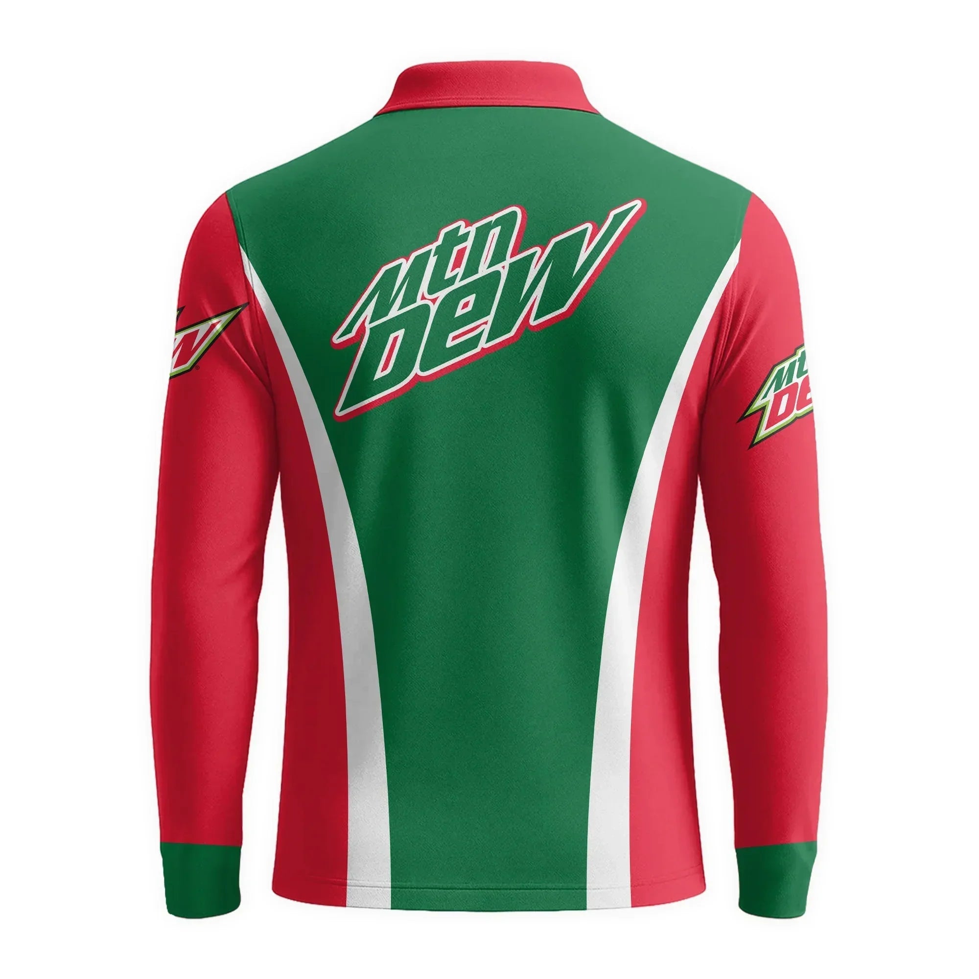 Mountain Dew Summit Flow Golf Long Sleeve Polo Shirt | Polo Shirt