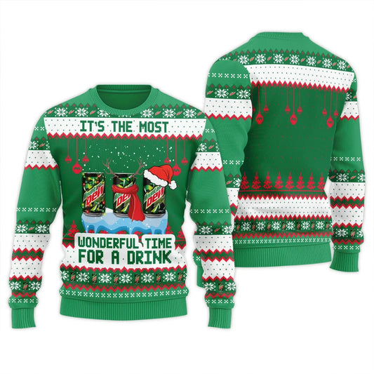 Mountain Dew The Most Wonderful Time Ugly Sweater