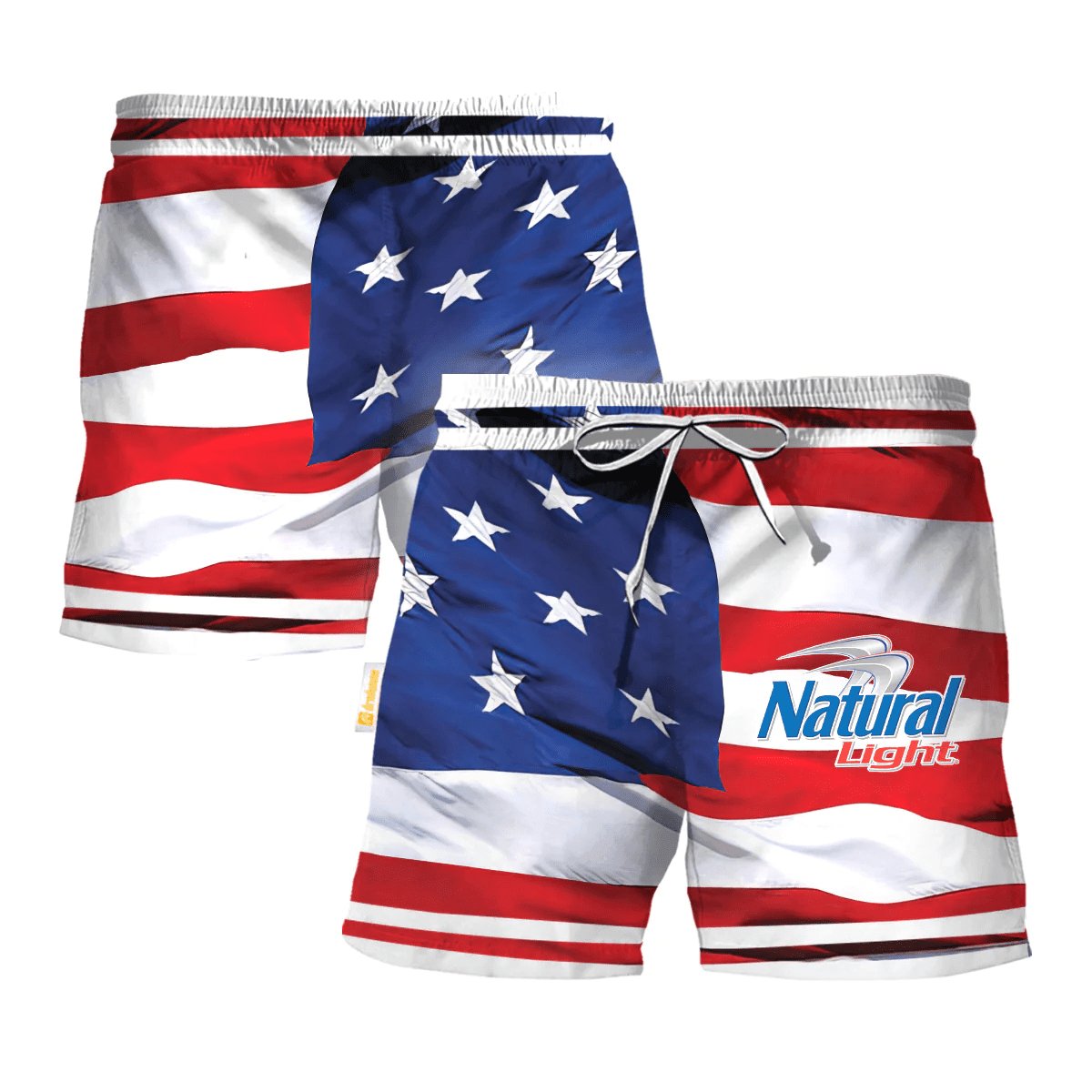 Natural Light Fourth Of July Swim Trunks - VinoVogue.com