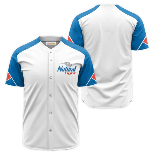 Natural Light White And Blue Jersey Shirt - VinoVogue.com