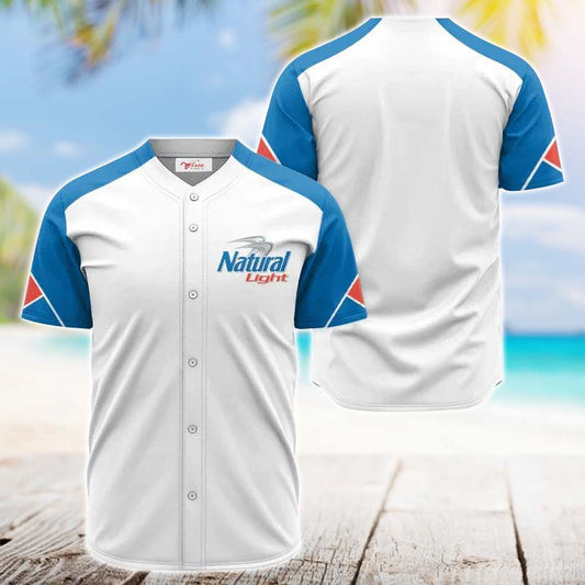 Natural Light White And Blue Jersey Shirt - VinoVogue.com