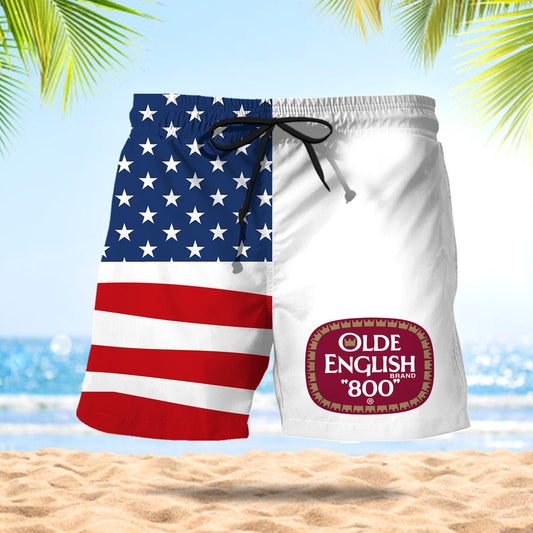 Olde English American Flag Swim Trunks - VinoVogue.com