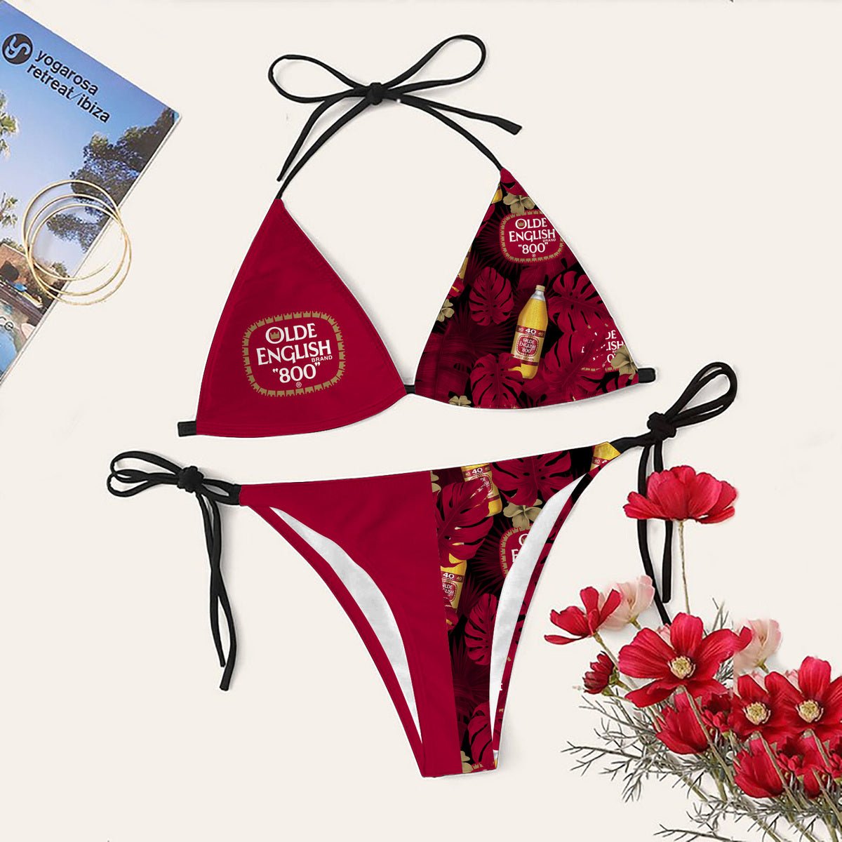 Olde English Triangle Beach Bikini - VinoVogue.com