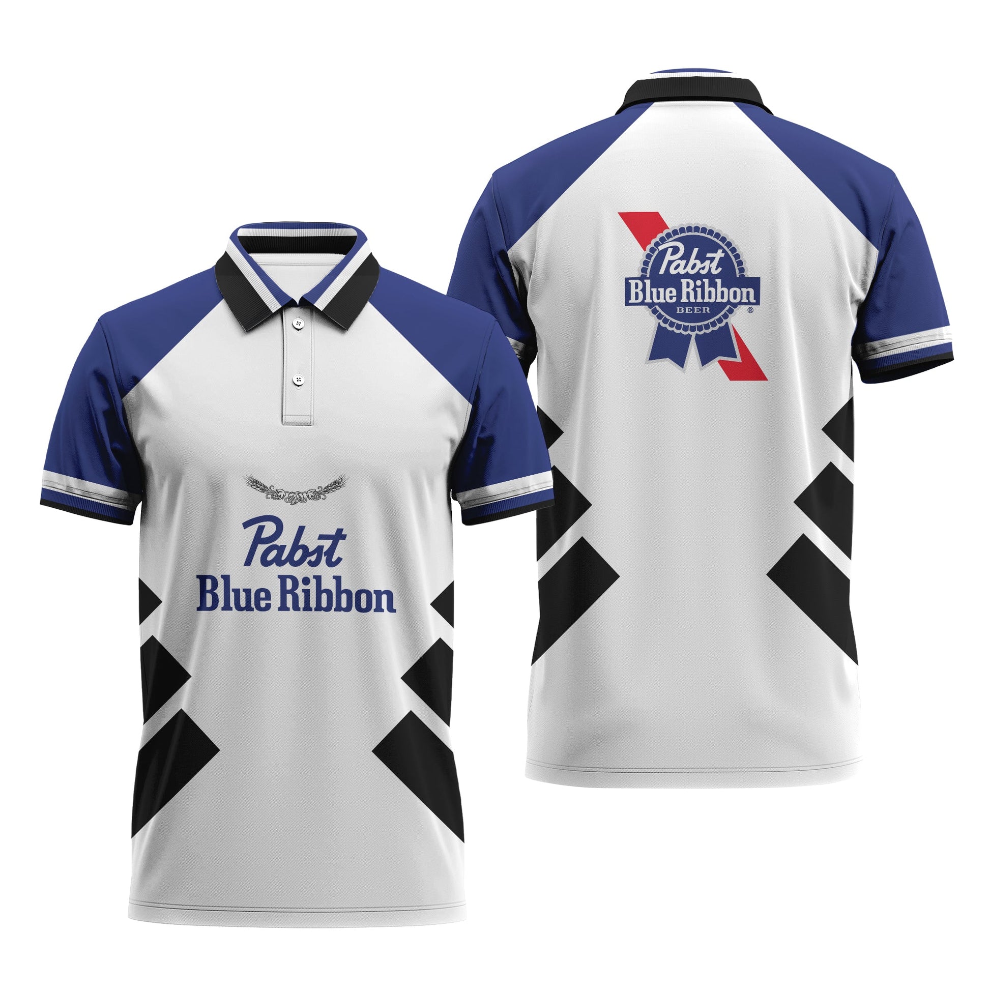 Pabst Blue Ribbon Bold Line Polo Shirt