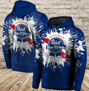 Pabst Blue Ribbon Milwaukee 1844 Tie Dye Hoodie