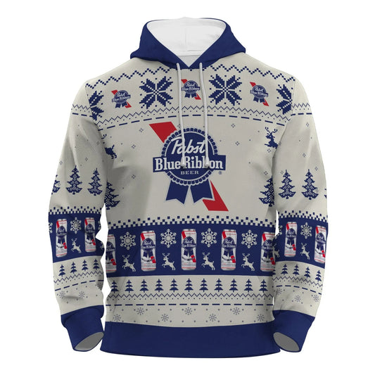 Pabst Blue Ribbon Snowy Sips Pullover & Zip Hoodie