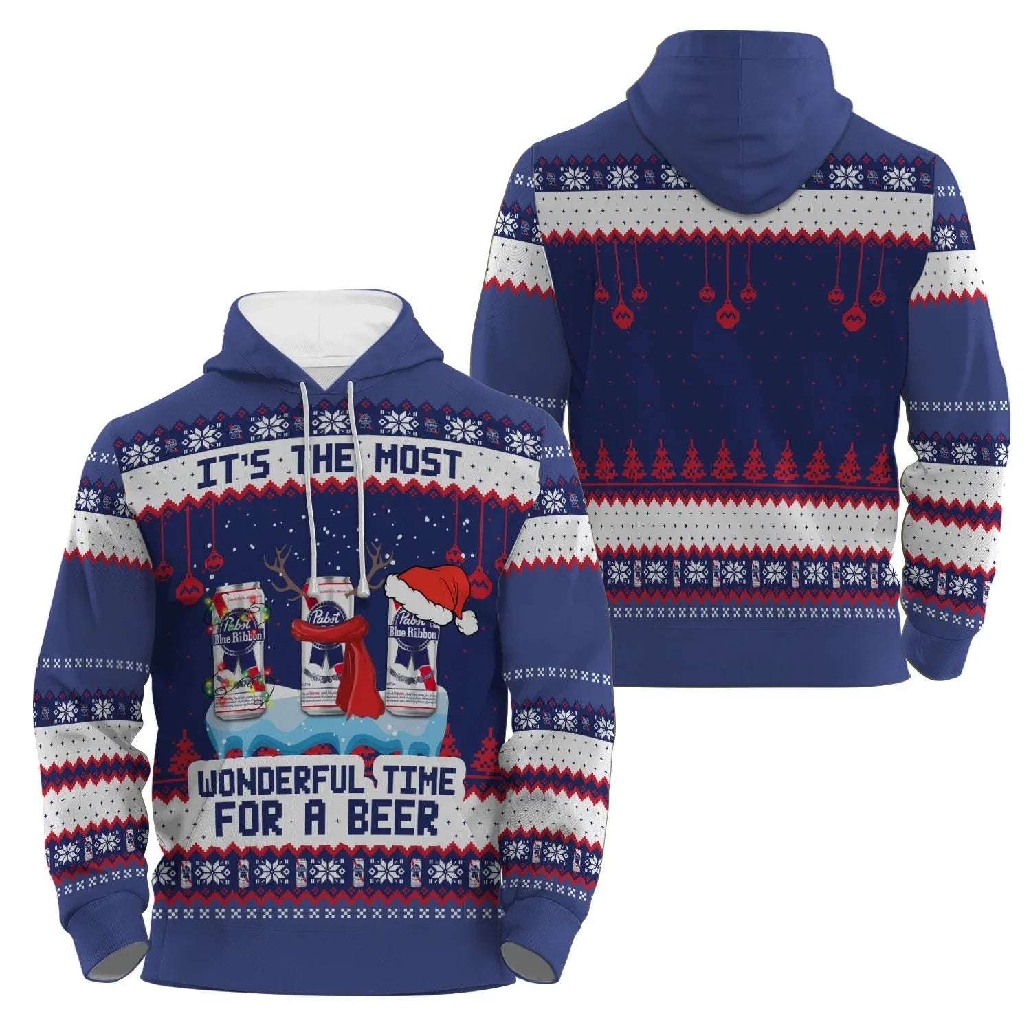 Pabst Blue Ribbon The Most Wonderful Time Pullover & Zip Hoodie
