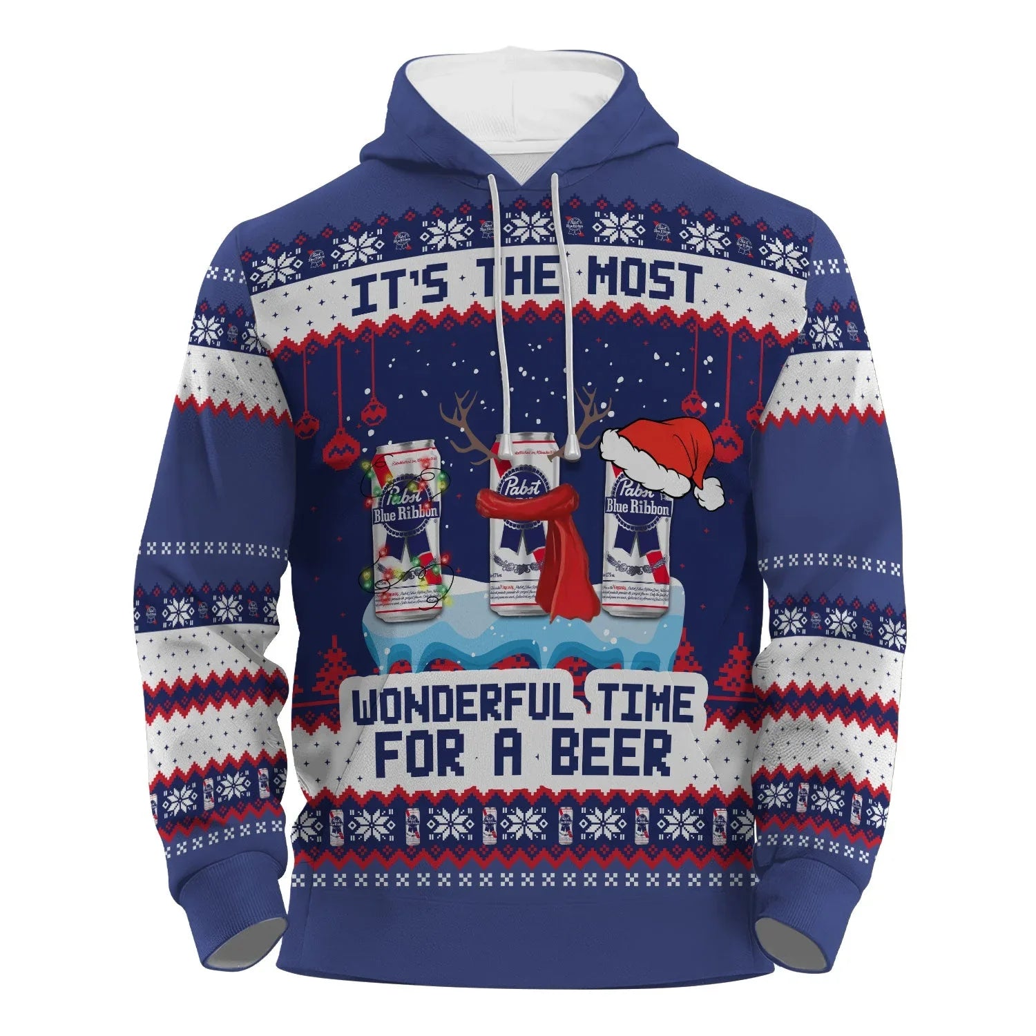 Pabst Blue Ribbon The Most Wonderful Time Pullover & Zip Hoodie