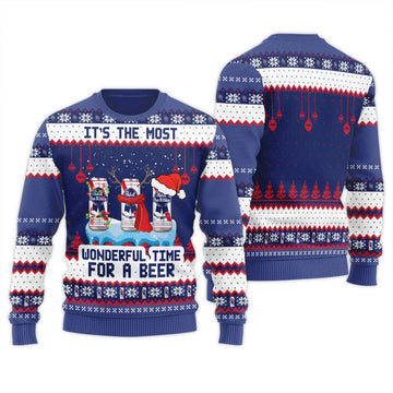 Pabst Blue Ribbon The Most Wonderful Time Ugly Sweater