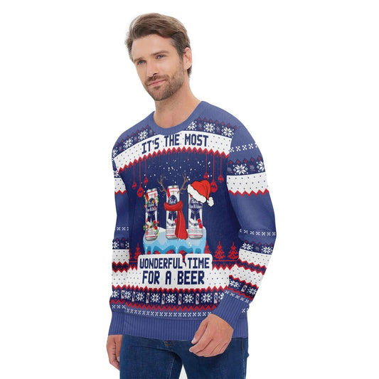 Pabst Blue Ribbon The Most Wonderful Time Ugly Sweater