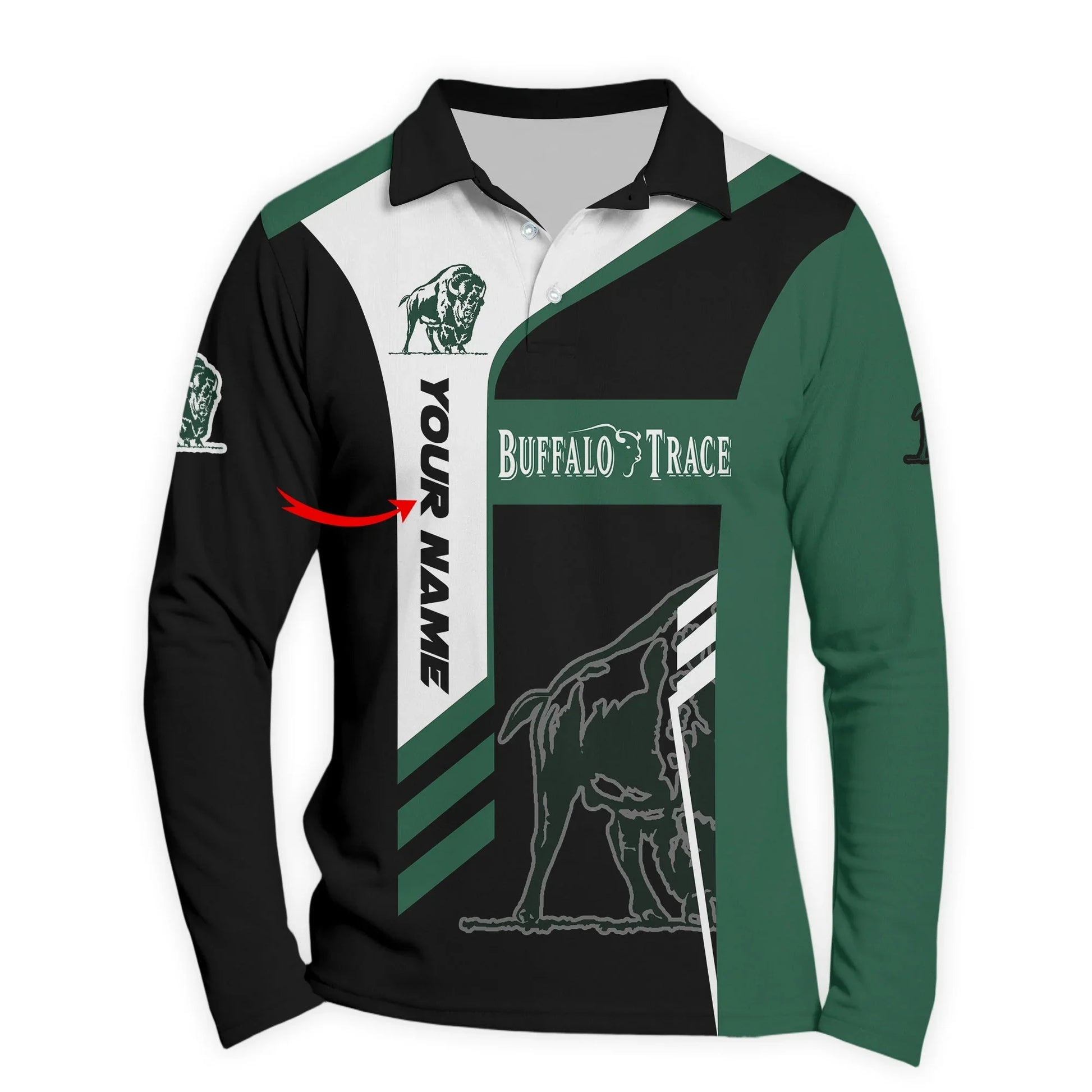 Personalized Buffalo Trace Speedline Legacy Long Sleeve Polo Shirt