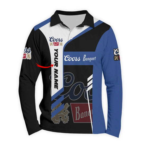 Personalized Coors Banquet Speedline Legacy Long Sleeve Polo Shirt