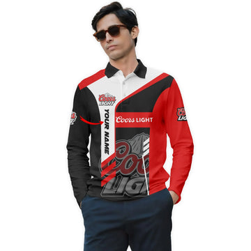 Personalized Coors Light Speedline Legacy Long Sleeve Polo Shirt