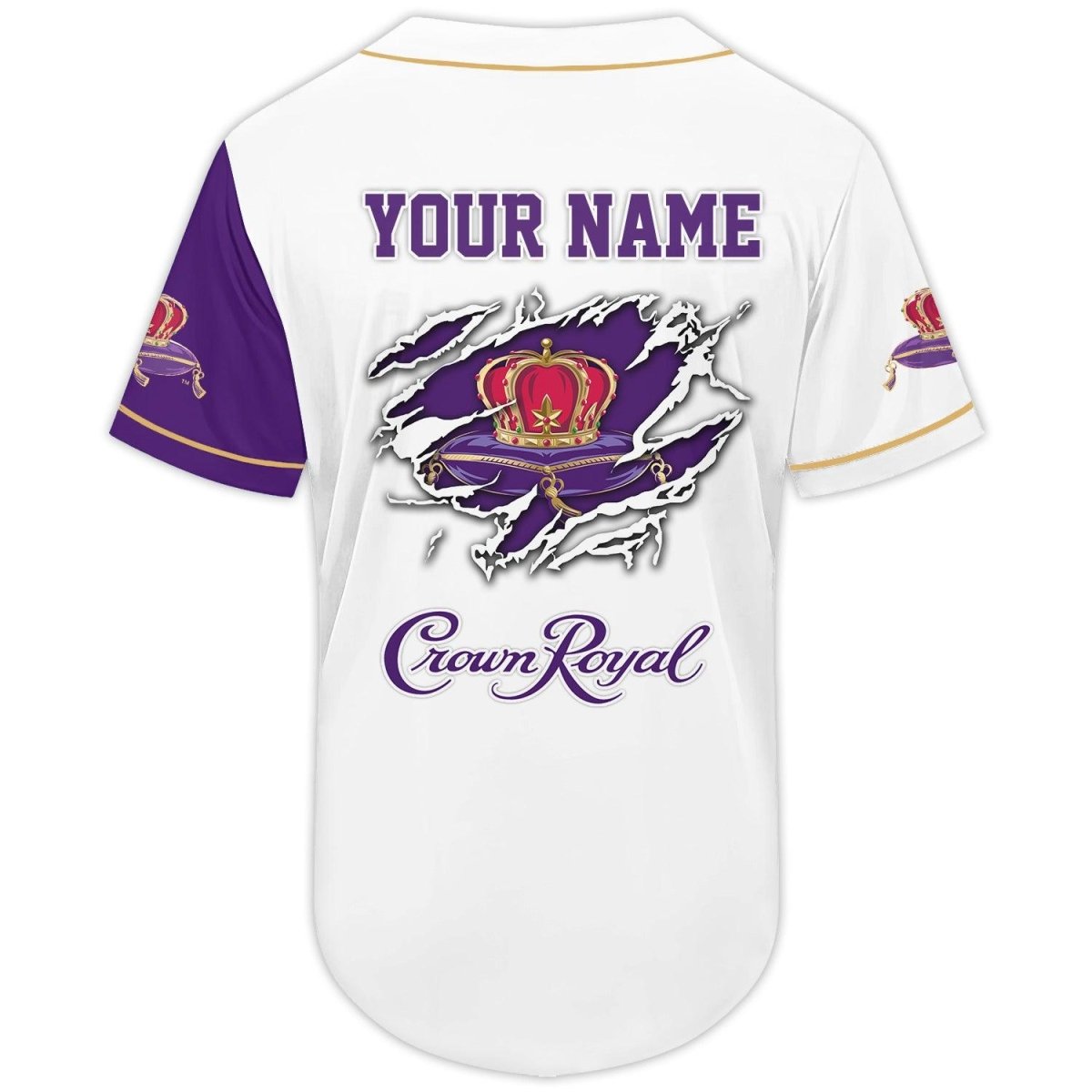 Personalized Crown Royal Whiskey Baseball Jersey - VinoVogue.com