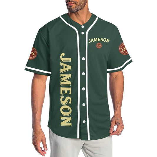 Personalized Green Jameson Whiskey Baseball Jersey - VinoVogue.com