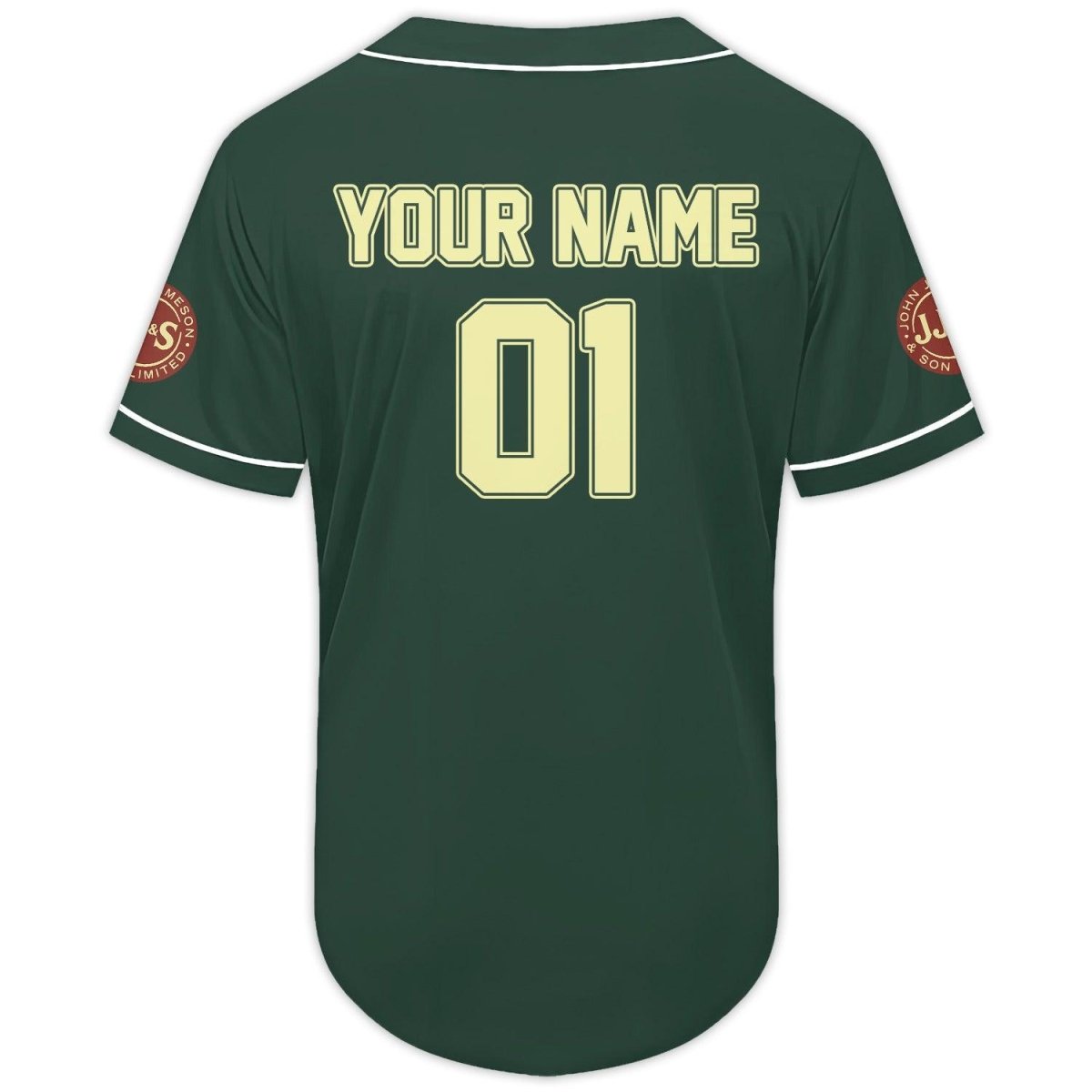 Personalized Green Jameson Whiskey Baseball Jersey - VinoVogue.com