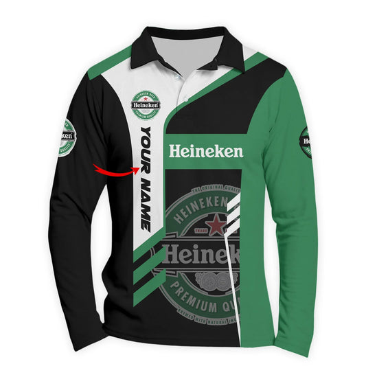 Personalized Heineken Speedline Legacy Long Sleeve Polo Shirt