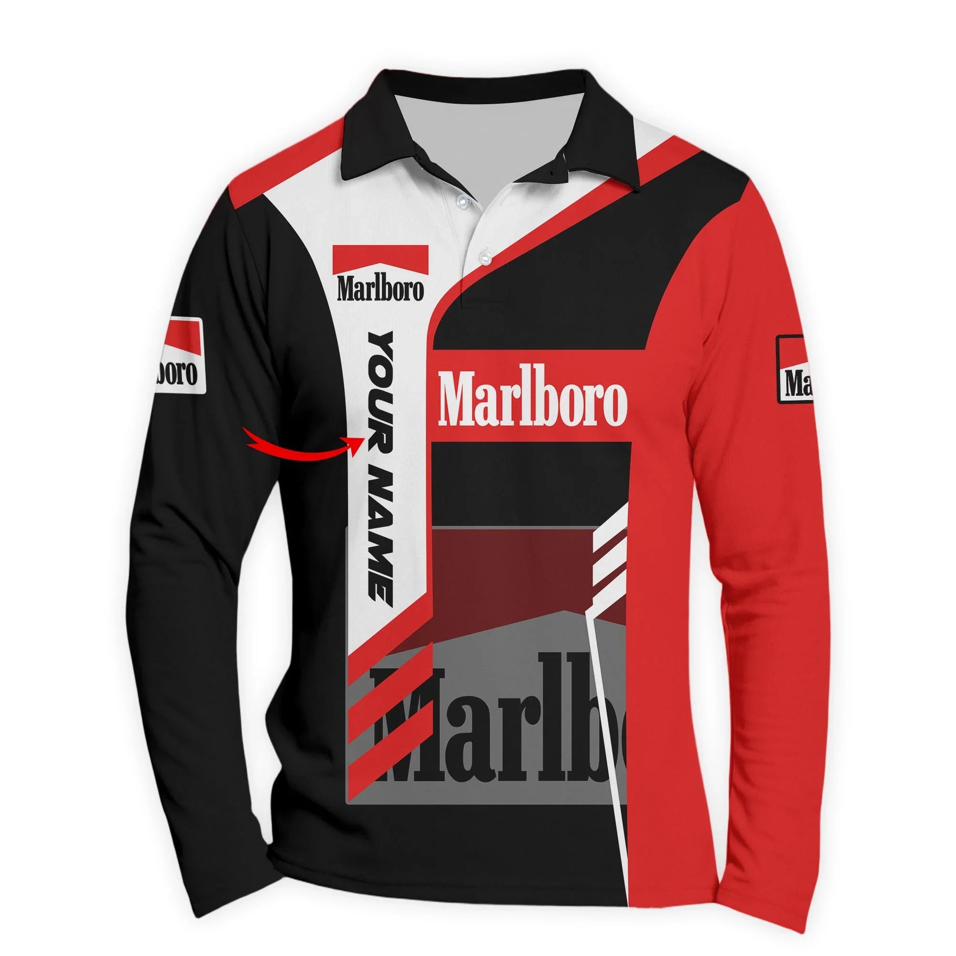 Personalized Marlboro Speedline Legacy Long Sleeve Polo Shirt