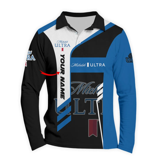 Personalized Michelob Ultra Speedline Legacy Long Sleeve Polo Shirt