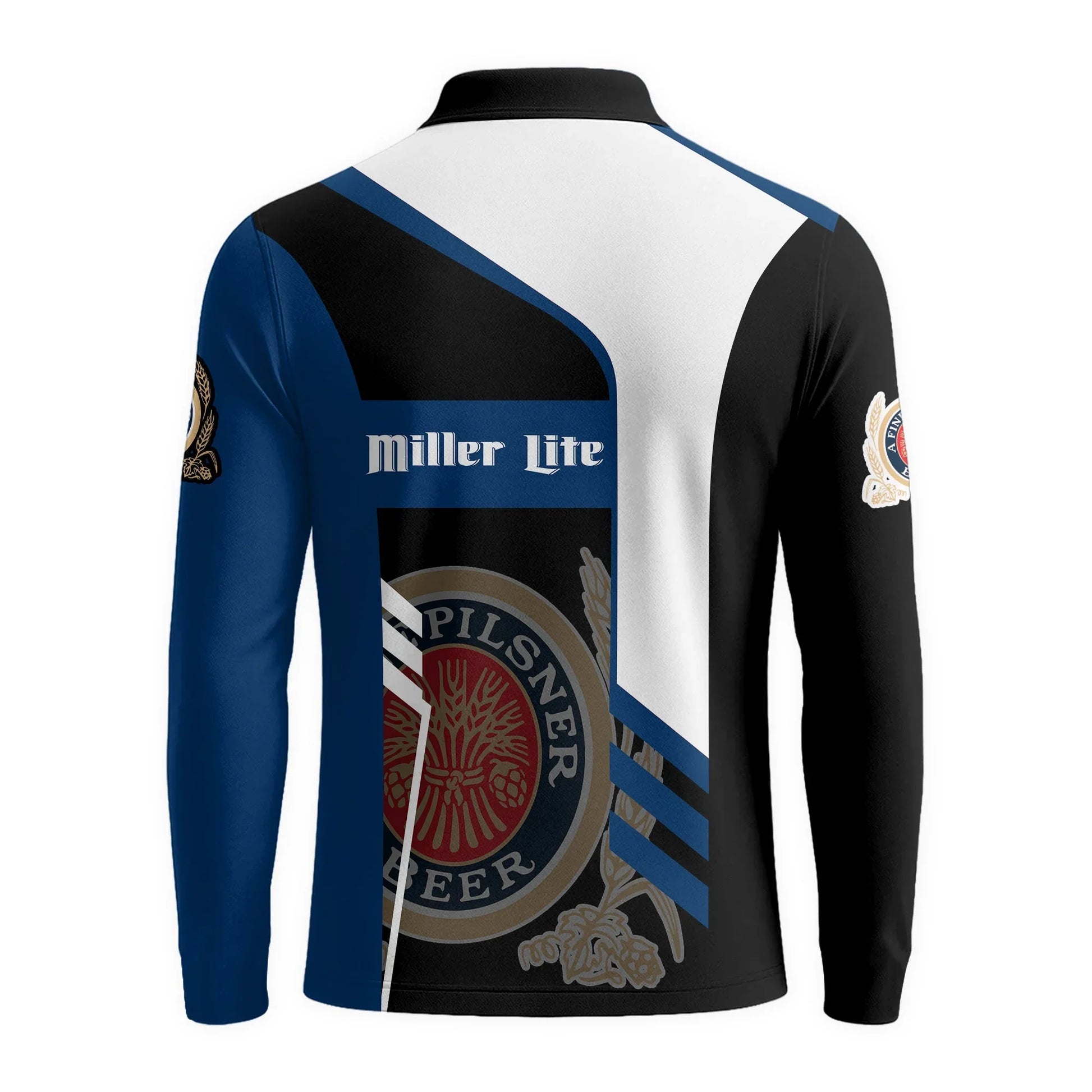 Personalized Miller Lite Speedline Legacy Long Sleeve Polo Shirt