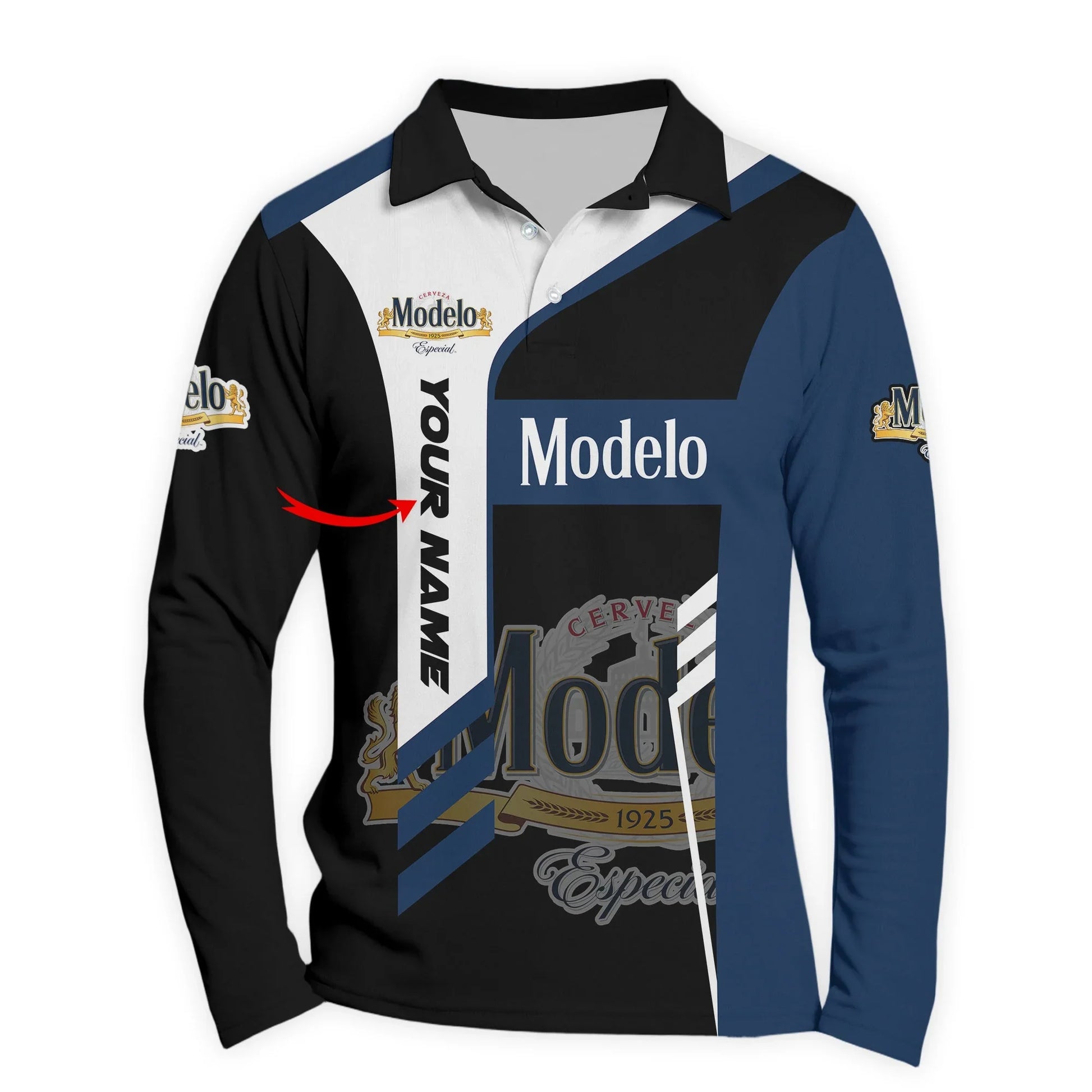 Personalized Modelo Speedline Legacy Long Sleeve Polo Shirt