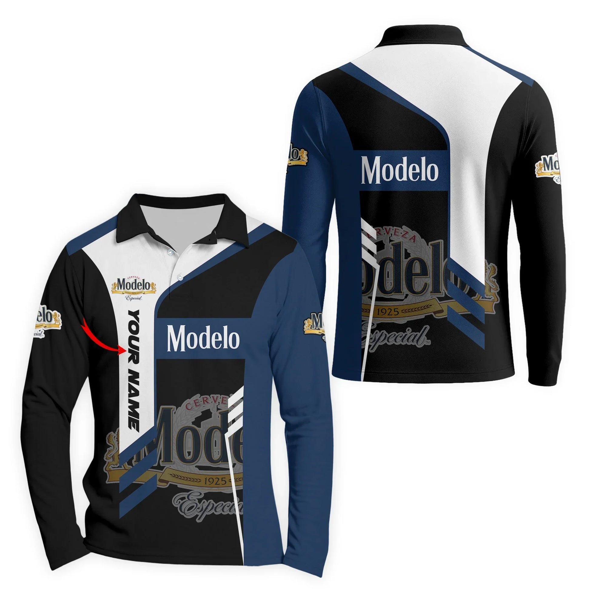 Personalized Modelo Speedline Legacy Long Sleeve Polo Shirt