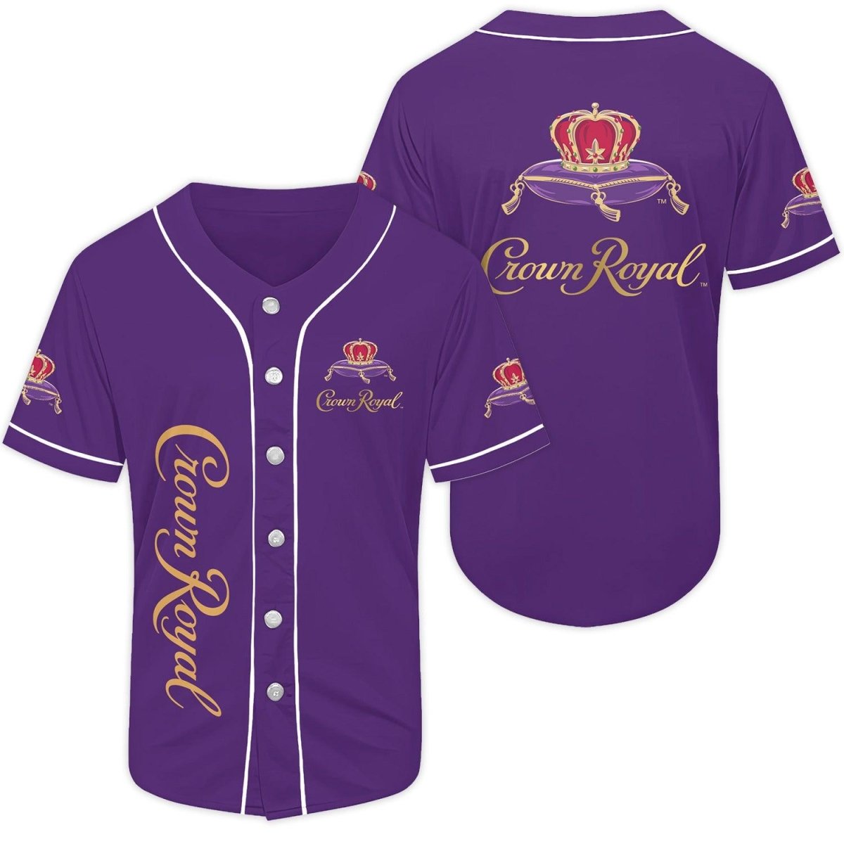 Purple Crown Royal Baseball Jersey - VinoVogue.com