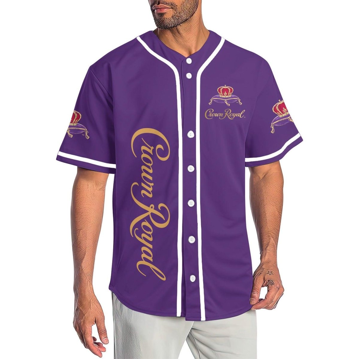 Purple Crown Royal Baseball Jersey - VinoVogue.com