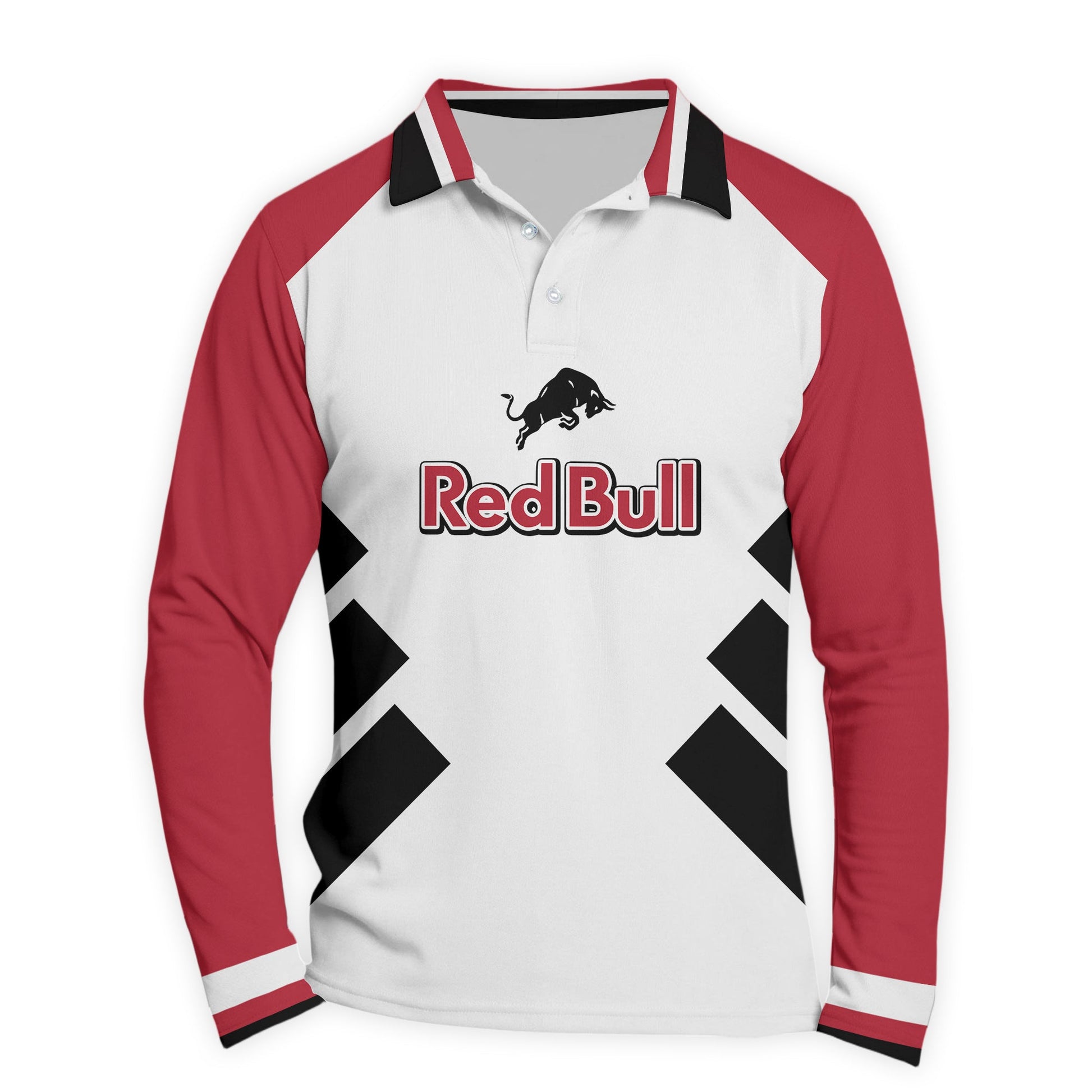  Red Bull Bold Line Golf Long Sleeve Polo Shirt
