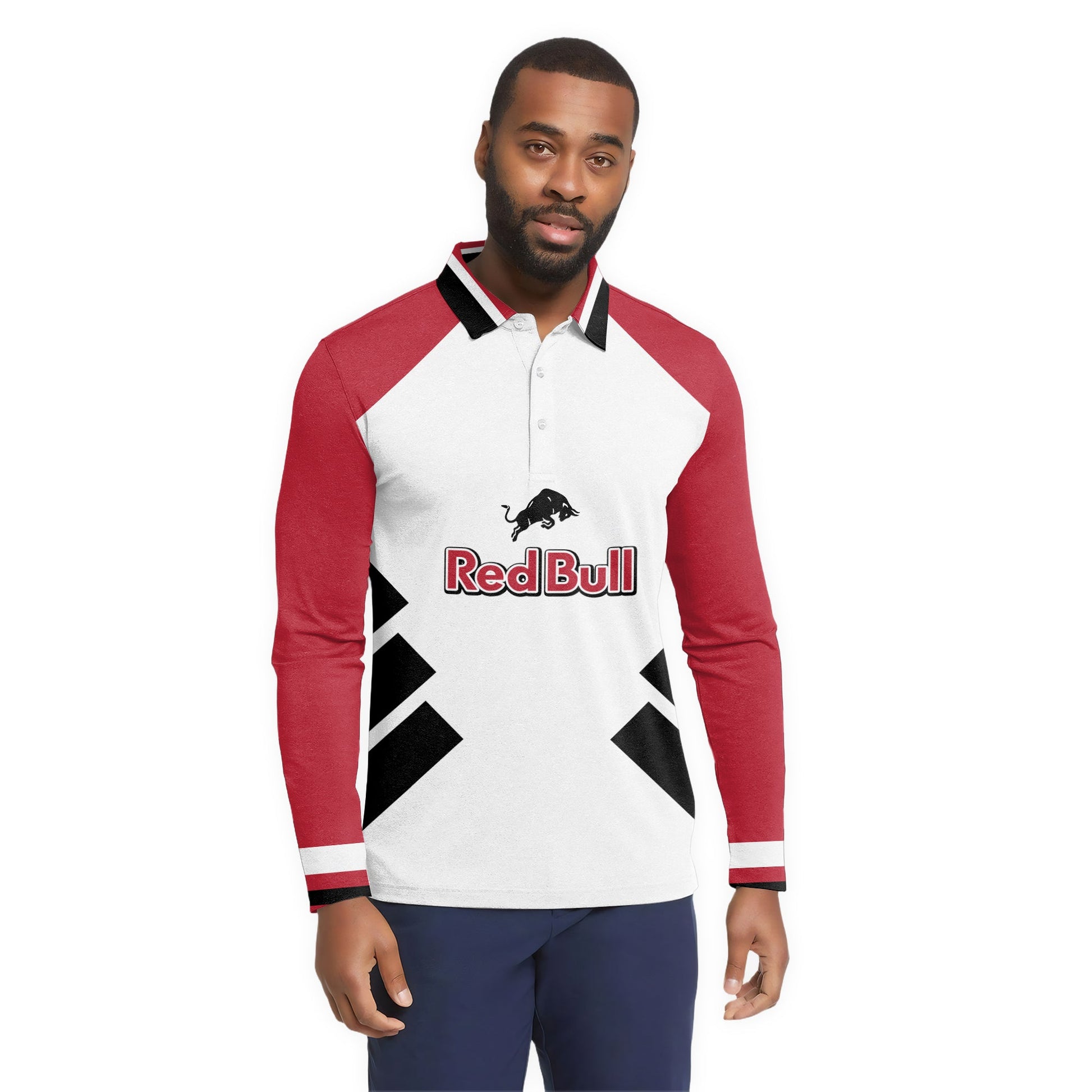 Red Bull Bold Line Golf Long Sleeve Polo Shirt