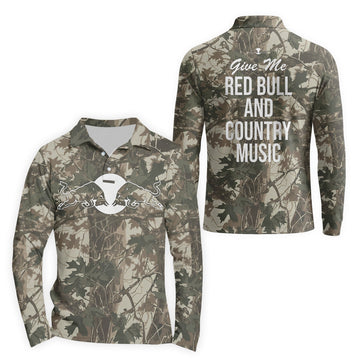  Red Bull Country Camo Golf Long Sleeve Polo Shirt