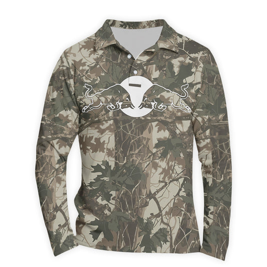  Red Bull Country Camo Golf Long Sleeve Polo Shirt