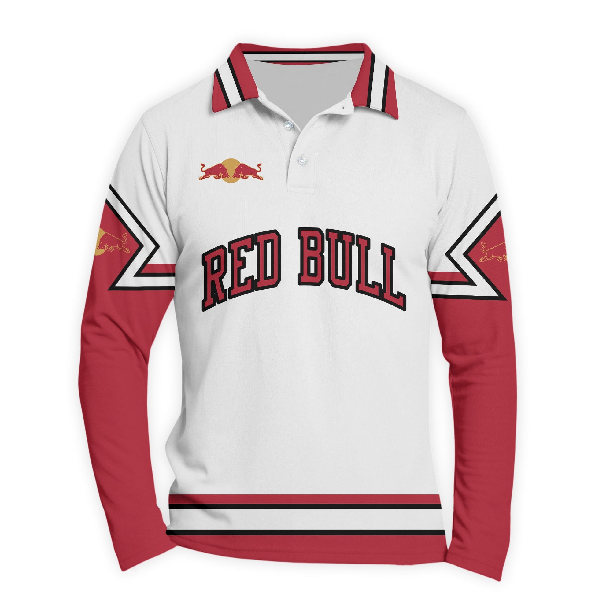  Red Bull Fieldcore Golf Long Sleeve Polo Shirt