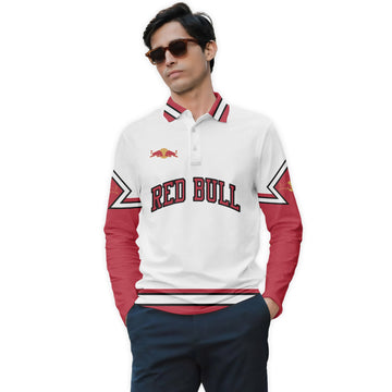  Red Bull Fieldcore Golf Long Sleeve Polo Shirt