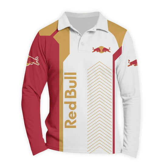  Red Bull Modern Motorsport Golf Long Sleeve Polo Shirt