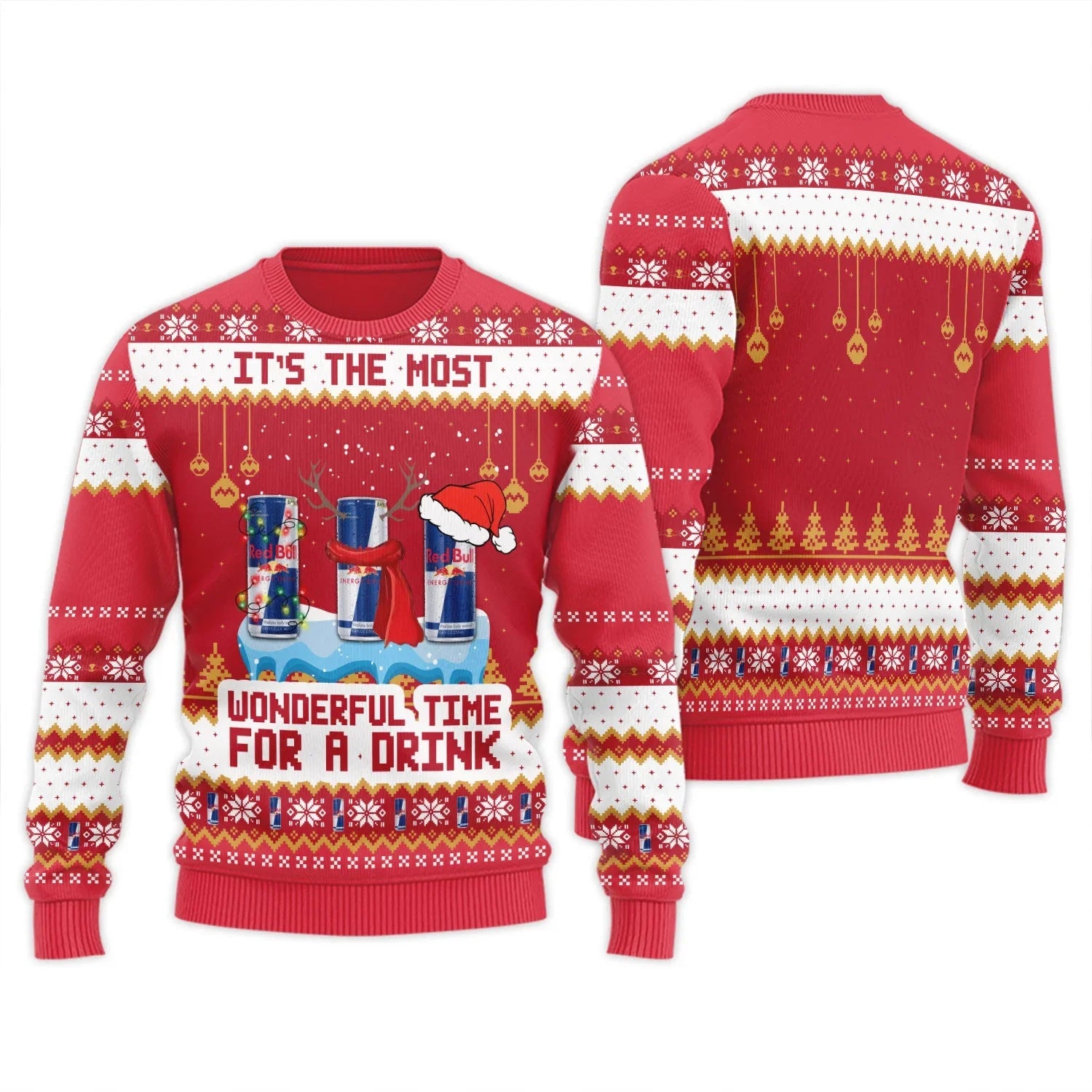 Red Bull The Most Wonderful Time Ugly Sweater