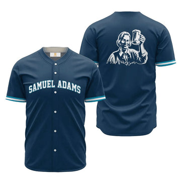 Samuel Adams Blue Basic Jersey Shirt - VinoVogue.com